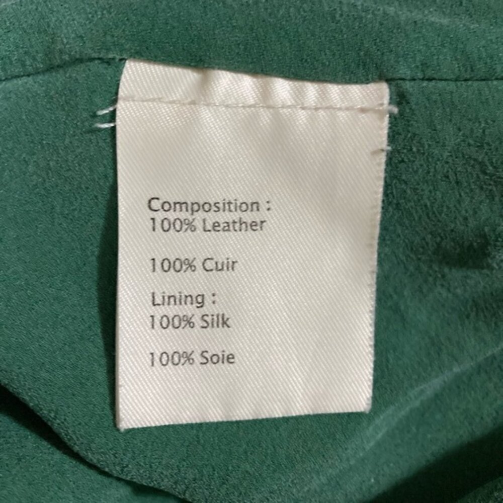 3.1 Phillip Lim Forest Green Suede Skirt Silk Lined Italian Hardware Embroidered - Picture 4 of 14